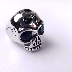 Alien Skull Ring 316 Stainless Steel Heavyweight Sz 10 Biker Rockabilly Soul‎